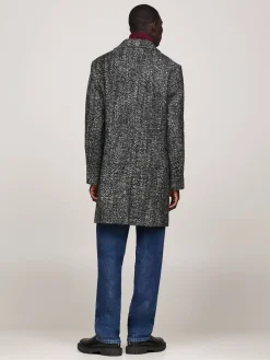 Herren Mantel mit Wolle HERRINGBONE