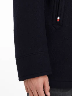 Herren Mantel mit Wolle THE PREMIUM CLASSIC PEACOAT