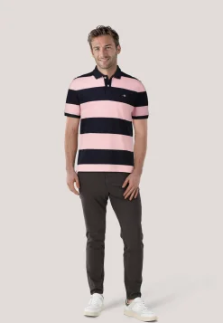 Herren Poloshirt aus Bio-Baumwoll-Pique BLOCK STRIPE