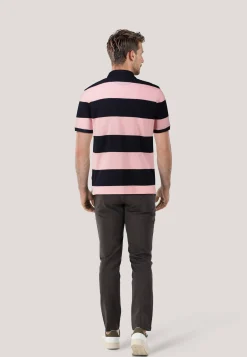 Herren Poloshirt aus Bio-Baumwoll-Pique BLOCK STRIPE