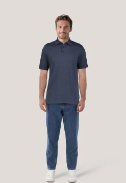 Herren Poloshirt aus Lyocell und Baumwolle H-PRESS