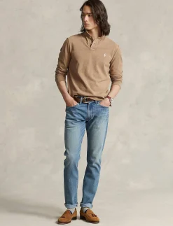 Herren Poloshirt Custom Slim Fit Langarm