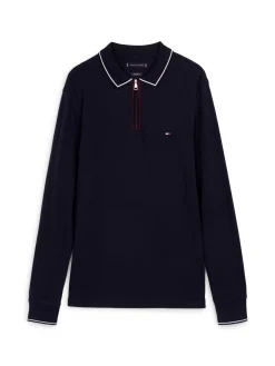 Herren Poloshirt LS ZIP RWB DETAIL REG POLO