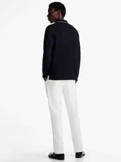 Herren Poloshirt LS ZIP RWB DETAIL REG POLO