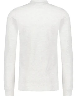 Herren Poloshirt SLIM SOLID Langarm Slim Fit