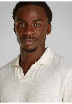 Herren Poloshirts aus Bio-Baumwolle und Leinen LINEN COTTON CUBAN COLLAR POLO