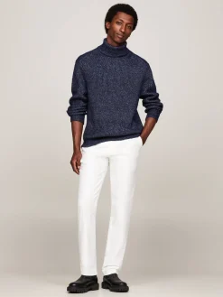 Herren Rollkragenpullover mit Baumwolle und Wolle DC STRUCTURE MOULINE ROLL NECK