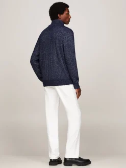 Herren Rollkragenpullover mit Baumwolle und Wolle DC STRUCTURE MOULINE ROLL NECK