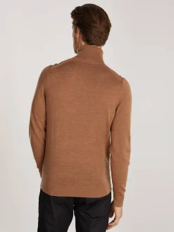 Herren Rollkragenpullover SUPERIOR WOOL Strickpullover aus Wolle