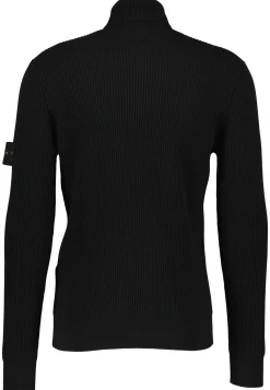 Herren Rollkragenpullover aus Schurwolle im Rippenstrick