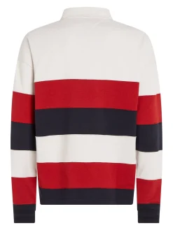 Herren Rugby-Poloshirt STRIPE PREP langärmelig