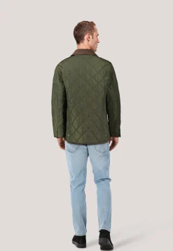 Herren Steppjacke mit Fleece und Cordbesatz