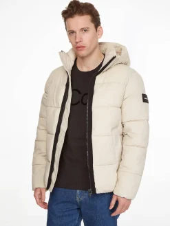 Herren Steppjacke mit Kapuze CRINKLE NYLON PUFFER JACKET