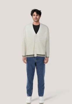 Herren Strickjacke Baumwolle-Lyocell-Mix K_MESH HERITAGE