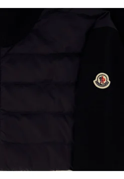 Herren Strickjacke mit gesteppter Vorderseite