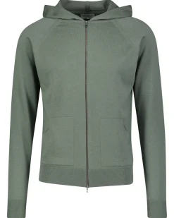 Herren Strickjacke mit Kapuze aus Merinowolle CARTY 24GG EXTRAFINE MERINO EASY HOODY