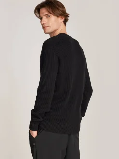 Herren Strickpullover aus Bio-Baumwolle RELAXED LINEAR SWEATER