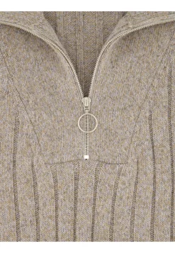 Herren Strickpullover aus Wolle-Alpaka-Mix mit Troyerkragen