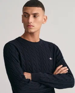 Herren Strickpullover aus Baumwolle COTTON CABLE C-NECK