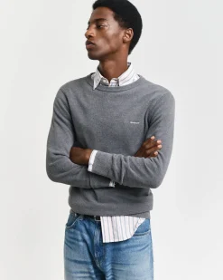 Herren Strickpullover aus Baumwoll-Piqué Regular Fit