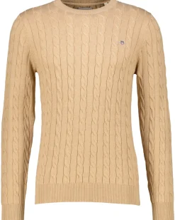 Herren Strickpullover COTTON CABLE NECK