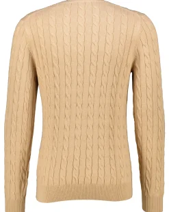 Herren Strickpullover COTTON CABLE NECK