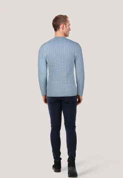 Herren Strickpullover COTTON CABLE C-NECK