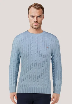 Herren Strickpullover COTTON CABLE C-NECK
