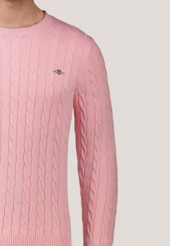 Herren Strickpullover COTTON CABLE C-NECK Regular Fit