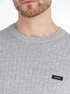 Herren Strickpullover STRUCTURE mit Baumwolle