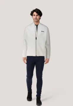 Herren Sweatjacke aus Stretch-Gabardine SAMOO Regular Fit