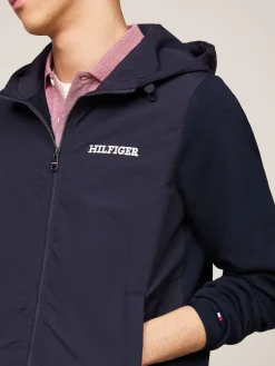 Herren Sweatjacke mit Kapuze MONOTYPE MIX MEDIA HDD ZIP THRU