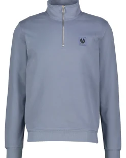 Herren Sweatshirt mit Troyer-Kragen