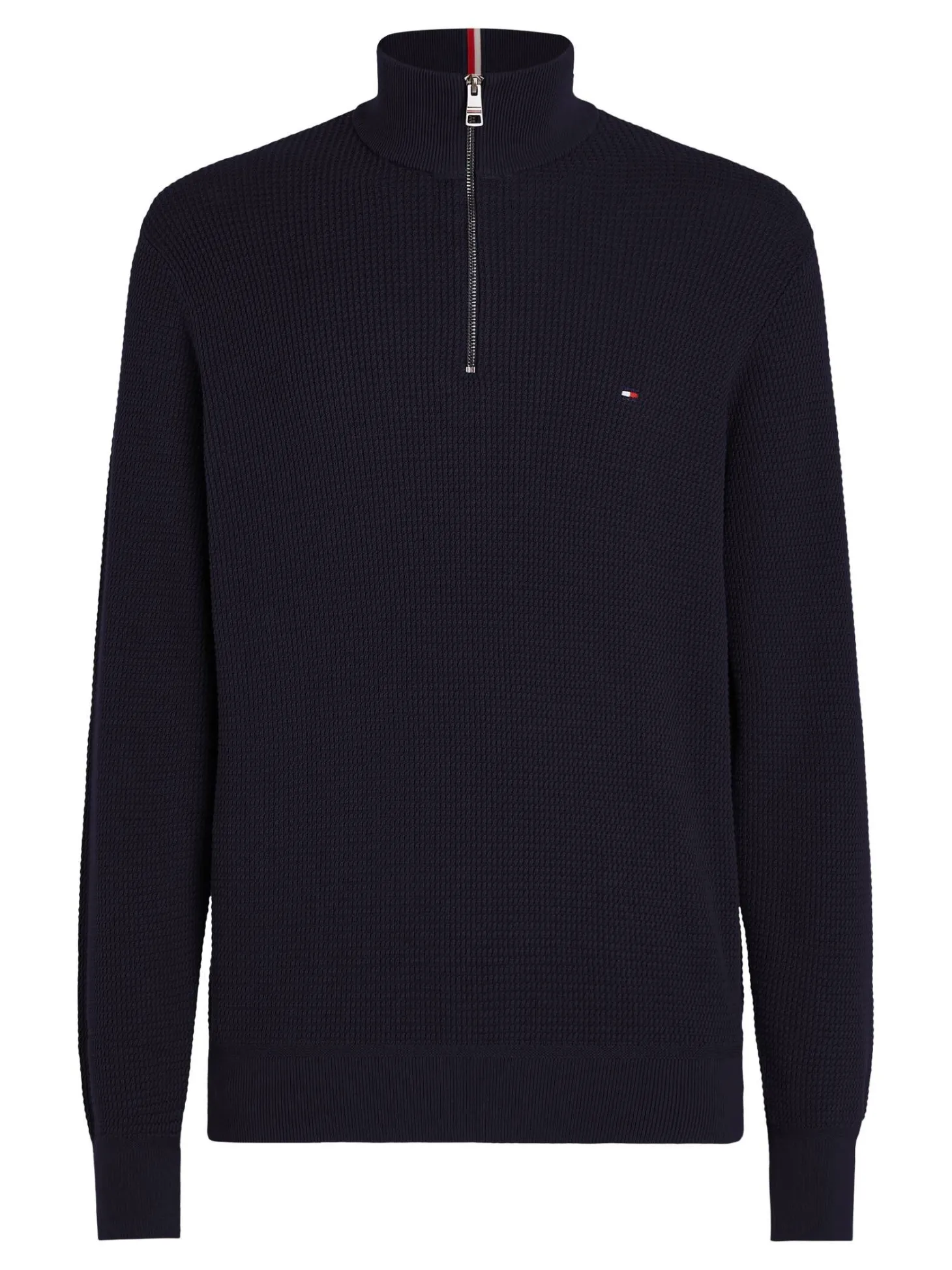 Herren Troyer aus Bio-Baumwolle REFINED STRUCTURE ZIP MOCK