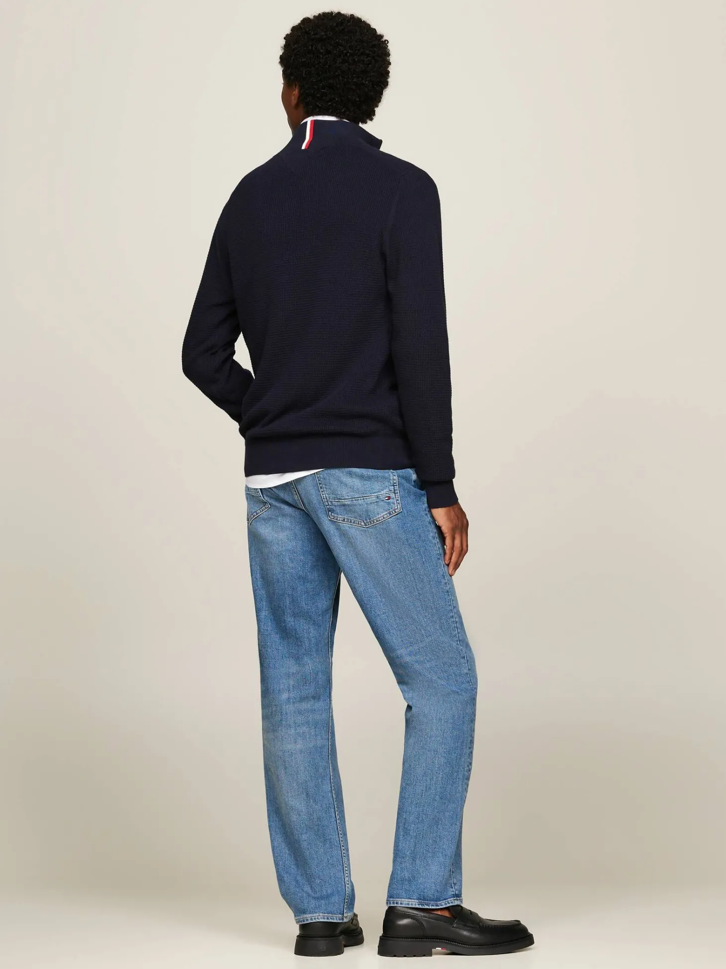 Herren Troyer aus Bio-Baumwolle REFINED STRUCTURE ZIP MOCK