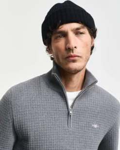 Herren Troyer aus Bio-Baumwolle COTTON TEXTURED HALF ZIP