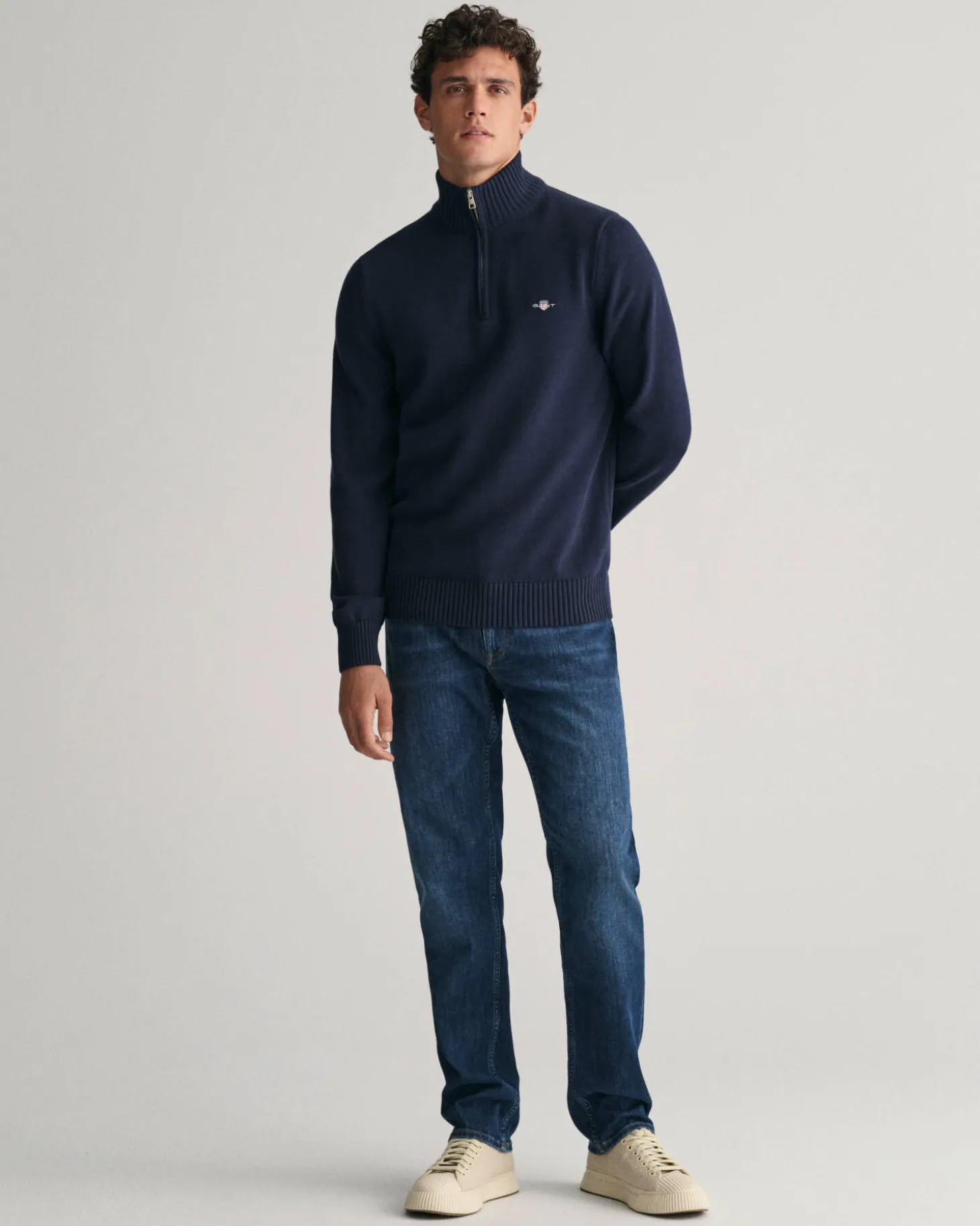 Herren Troyer CASUAL COTTON HALF ZIP