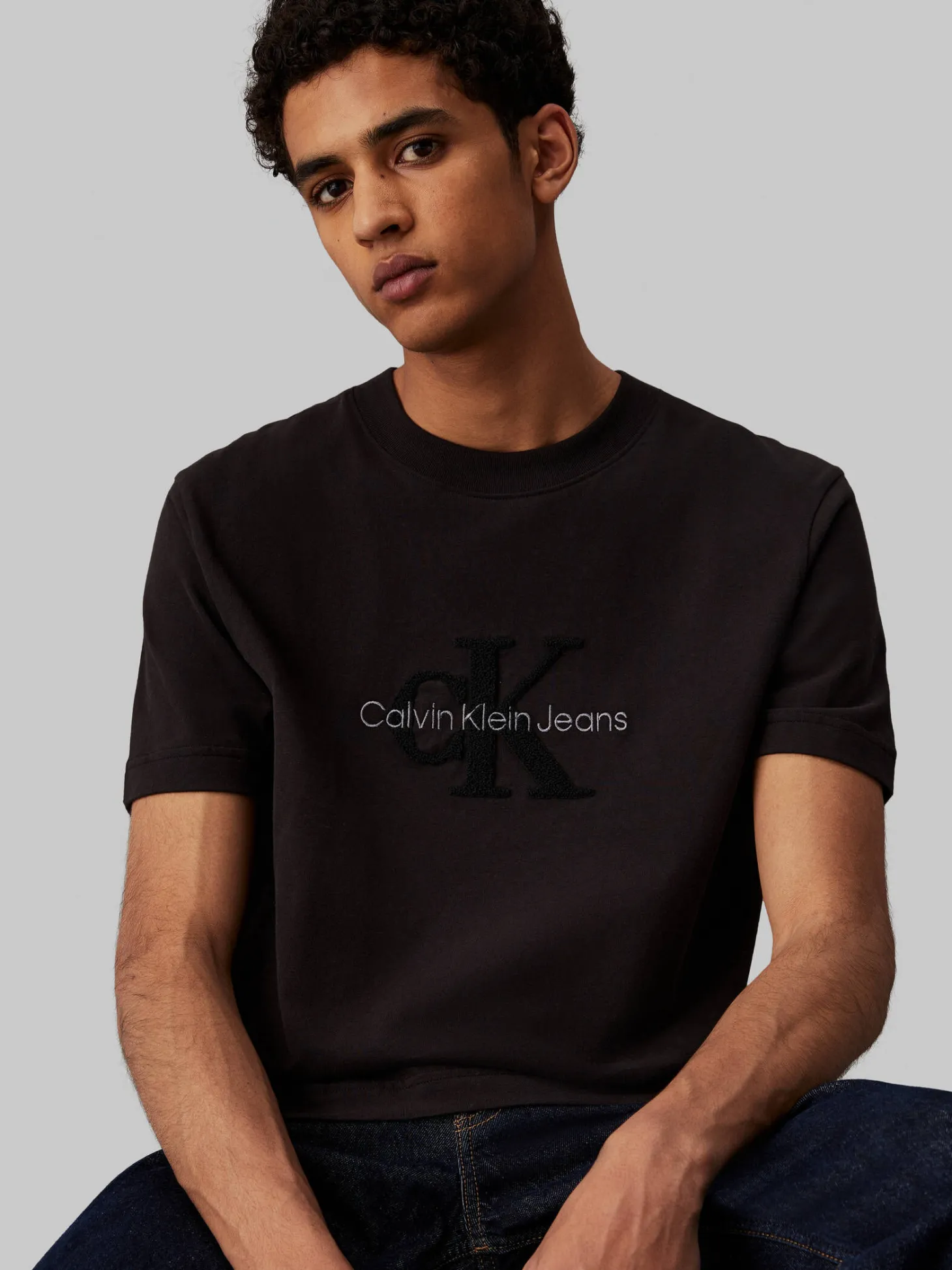 Herren T-Shirt CHENILLE MONOLOGO TEE