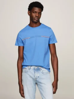 Herren T-Shirt STRIPE CHEST Slim Fit Kurzarm