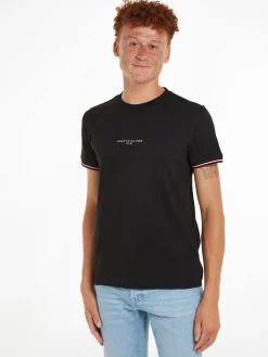 Herren T-Shirt TOMMY LOGO TIPPED TEE Slim Fit