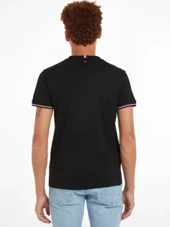 Herren T-Shirt TOMMY LOGO TIPPED TEE Slim Fit