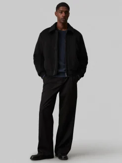 Herren Winterjacke mit Wolle und Daunenwattierung WOOL BLEND PADDED BOMBER JACKET