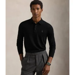 Herren Wollpullover mit Polokragen