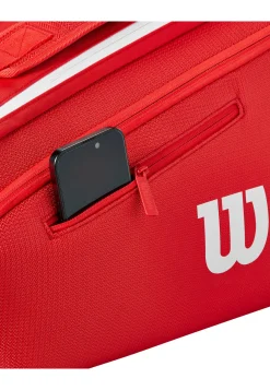 Tennisschlägertasche SUPER TOUR WILSON RED 9PK