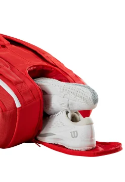 Tennisschlägertasche SUPER TOUR WILSON RED 15PK