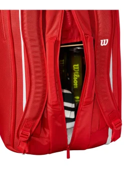 Tennisschlägertasche SUPER TOUR WILSON RED 15PK