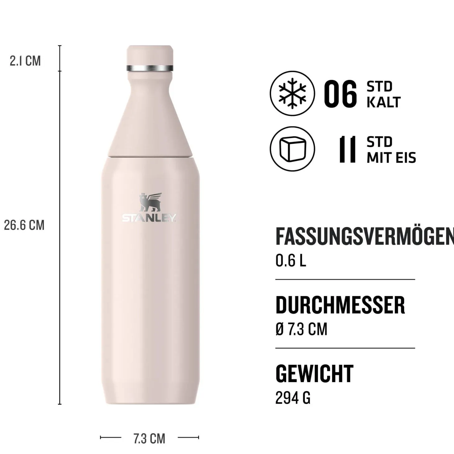 Trinkflasche ALL DAY SLIM BOTTLE 0,6 L